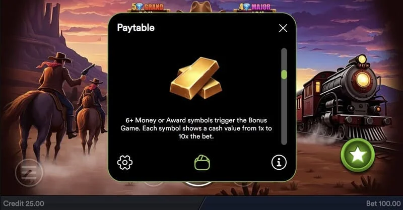 Gold Train Heist - Free Spins sa udvostručavanjem mreže bubnjeva